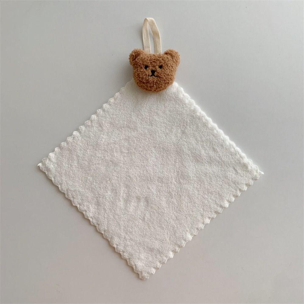 

Рушник для обличчя з коралового флісу Мультяшний ведмедик Мочалки Милий рушник для витирання у ванній кімнаті Дитячий Дорослий 1