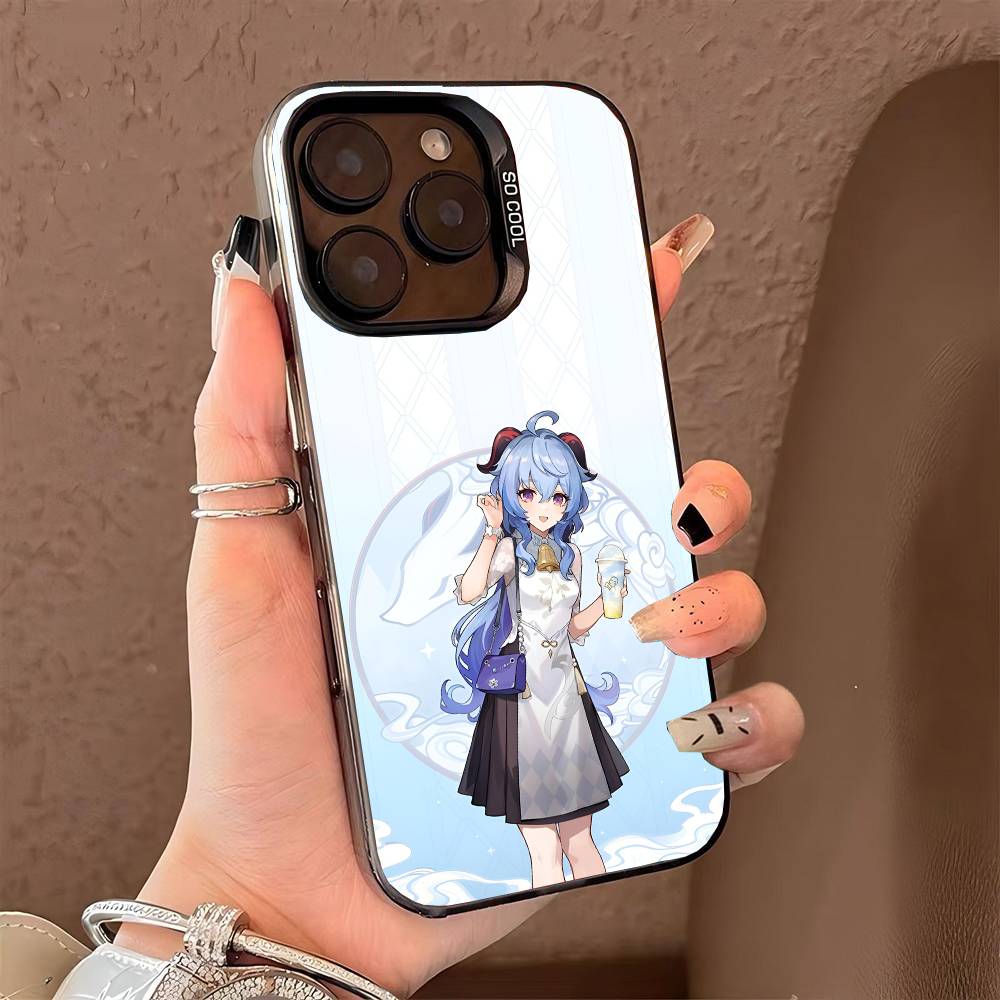 ganyu genshin impact  phone case for iPhone 17 17Air 16 15 14 13 12 11 Pro Max Plus Colorful Silver