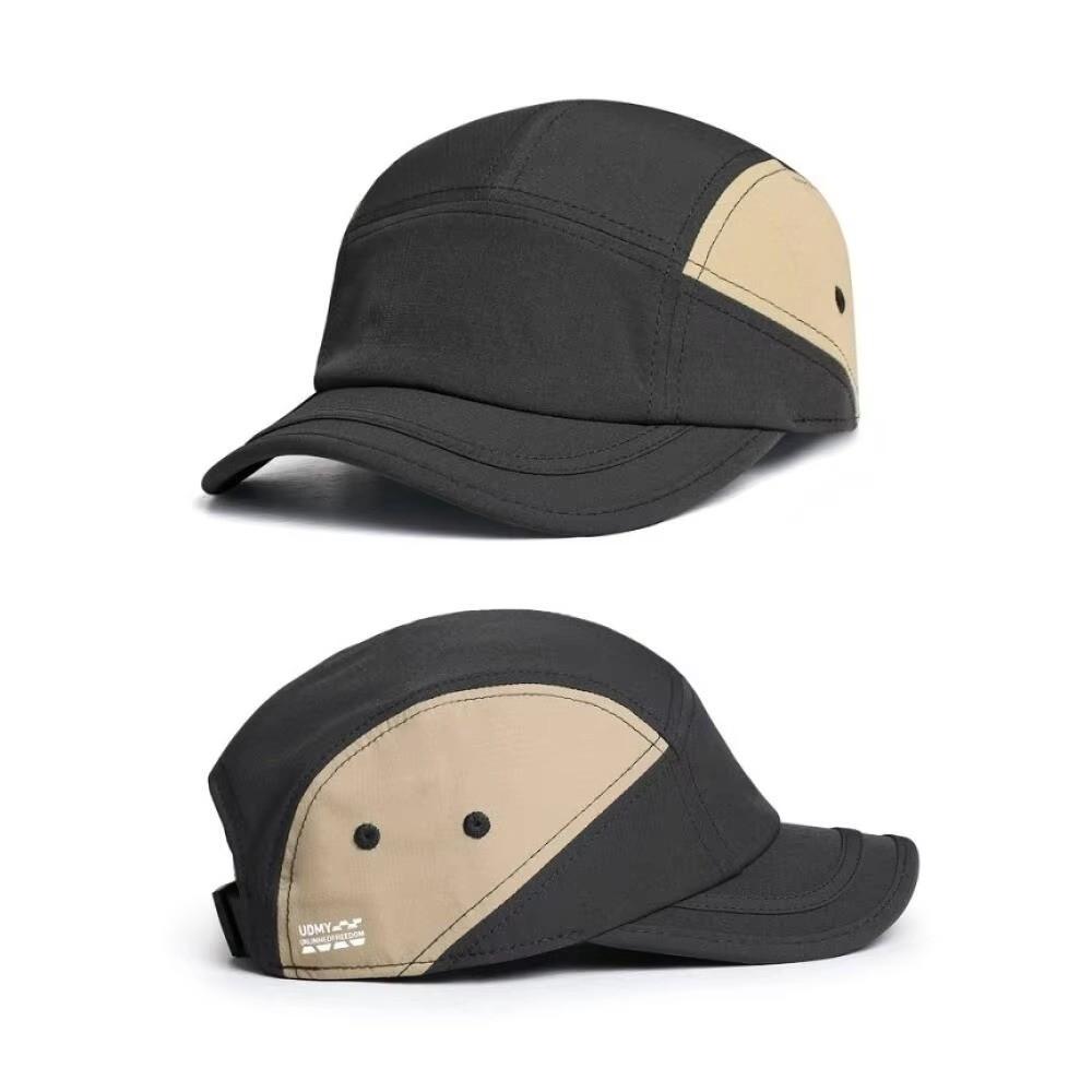 Short Brim Baseball Cap Mesh Duckbill Cap Outdoor Quick-Dry Plain Hat Running Headwear