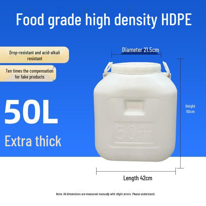 Multifunctional Square Food Grade Plastic Bucket: Composting, Water Storage, Fermentation, Oil Drum, Honey Seal, Chemical Use.