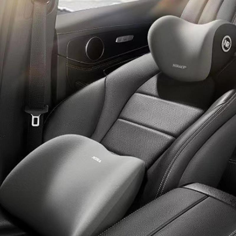 Car Headrest Lumbar Shoulder Pad Car Pillow Car Pillow Memory Cotton Lumbar Backrest Cushion Household Car Supplies.