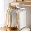 Multi-Tier Pants Hanger with 9 Non-Slip Bars Space Saving Closet Organizer Metal Clothes Rack for Home Use