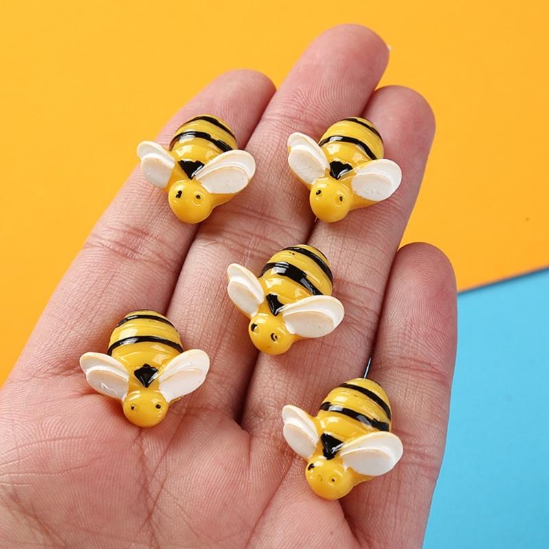 Lovely Resin Cartoon Honeybee Applique Handmade Craft Project Headband Shoes Flatback Patches Self Adhesive Accessories