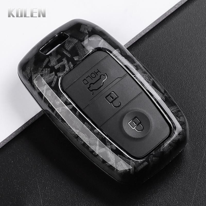 Abs Carbon Fiber Style Car Key Case Cover For Kia Sportage Cerato Optima K2 K3 K4 K5 Rio Picanto Soul Sorento Sedona Protector