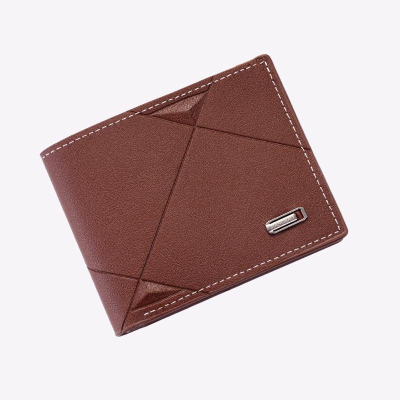 Men's Slim Tri-fold Leather Wallet with Multi-Card Slots - Casual Fashion Money Clip