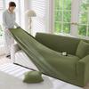 High Elasticity Polar Fleece Sofa Cover Four Season Thin Stripe All Inclusive Armchair Protector Solid Living Room Couch Covers