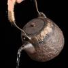 Handmade Gilded Top-Handle Teapot – Vintage Style Pottery Teapot for Home Use