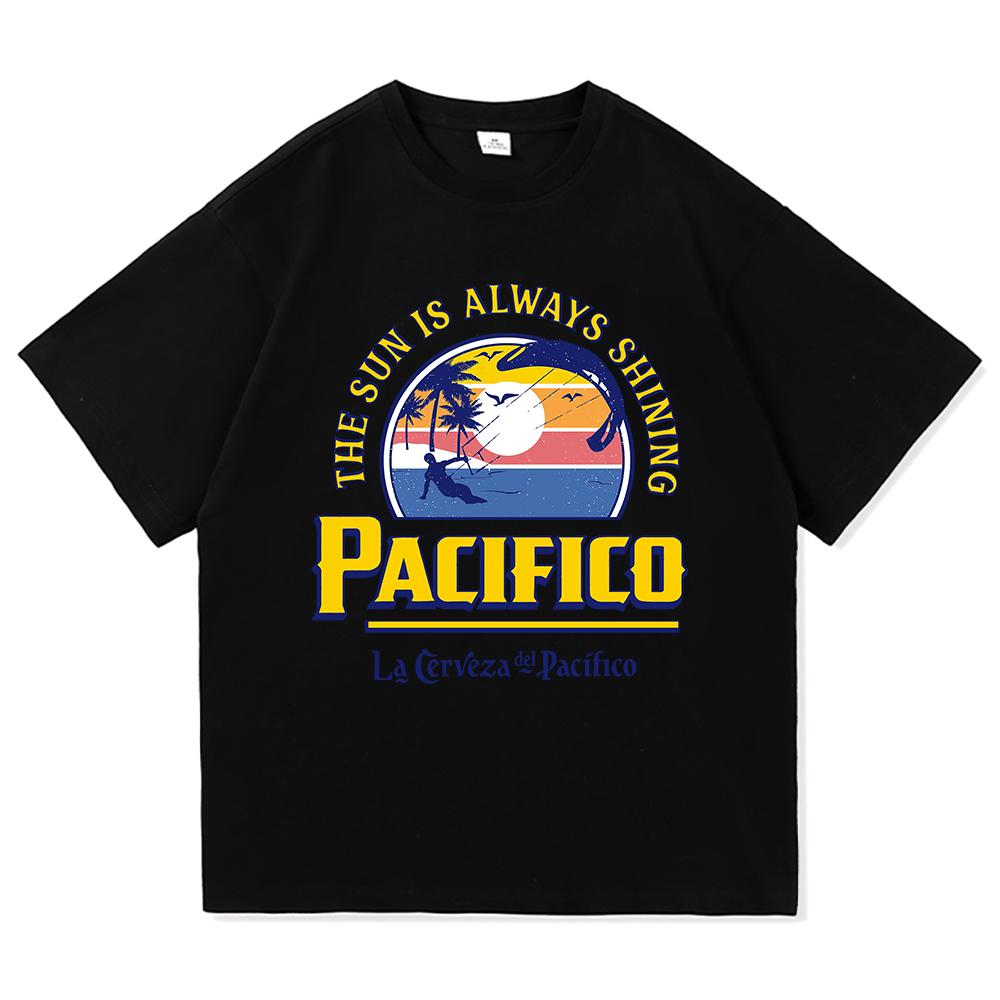 

La Cerveza Del Pacifico Beer T Shirt Men/Women Aesthetic Cerveza Pacífico Clara Tshirt Vintage 80 s 90 s Cotton Tees Shirts Tops M