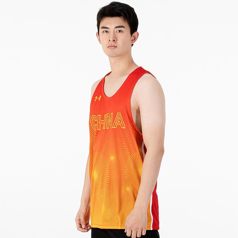 Under Armour China 3x3 Replica National Team Breathable Loose-Fit Gradient Basketball Vest Unisex Tops Red 1364595-625