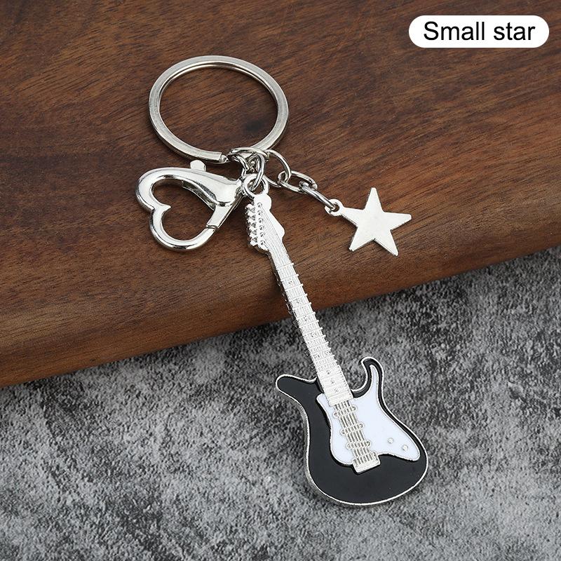 Kreativ Klassisk Mini Rock Elektrisk Akustisk Gitarformet Nøkkelringanheng Ryggsekkdekorasjonstilbehør Gaver