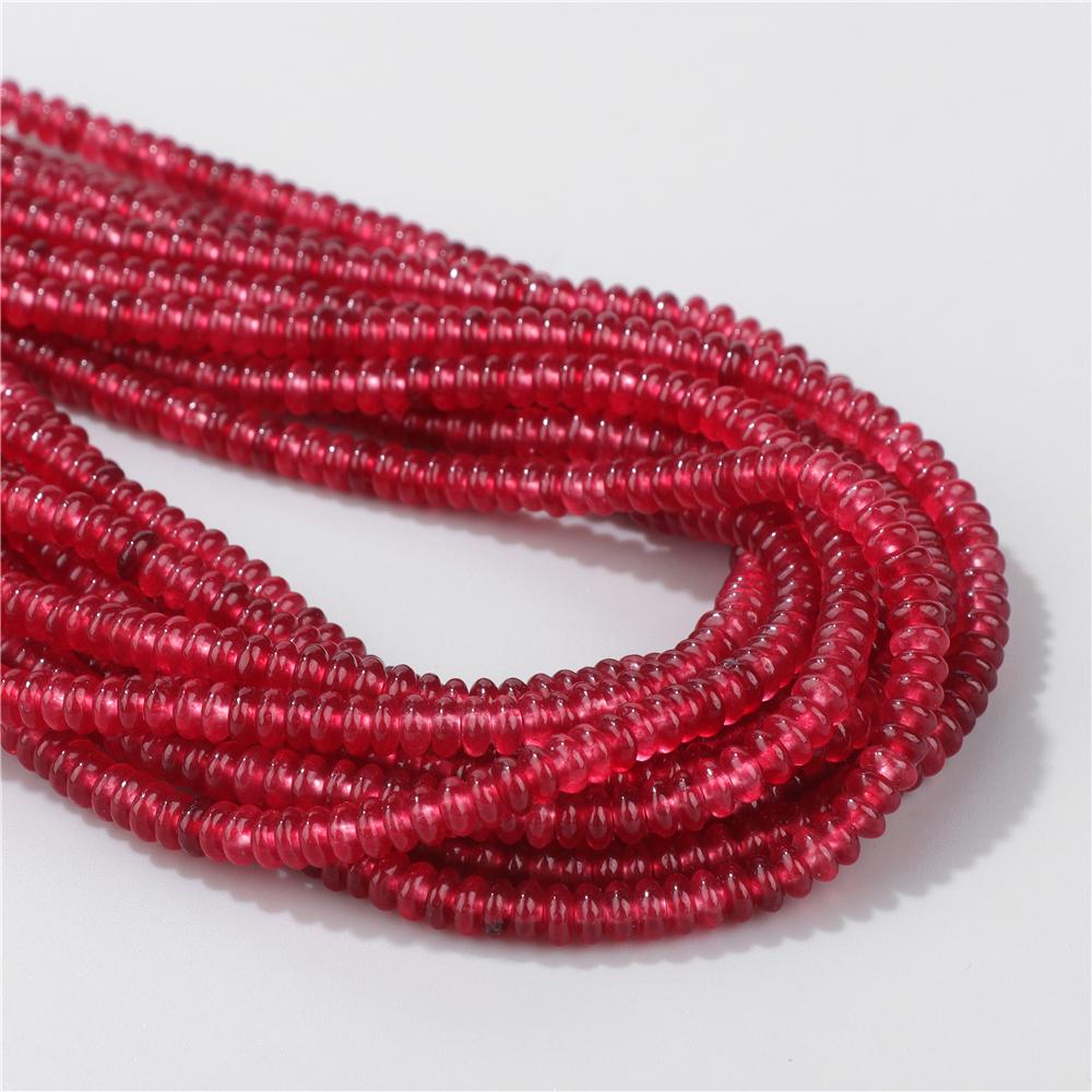 2X4MM Natural Abacus Stone Beads Blue Green Pink Flat Rondelle Beads for Jewelry Making Bracelets Necklace Accessories Wholesale