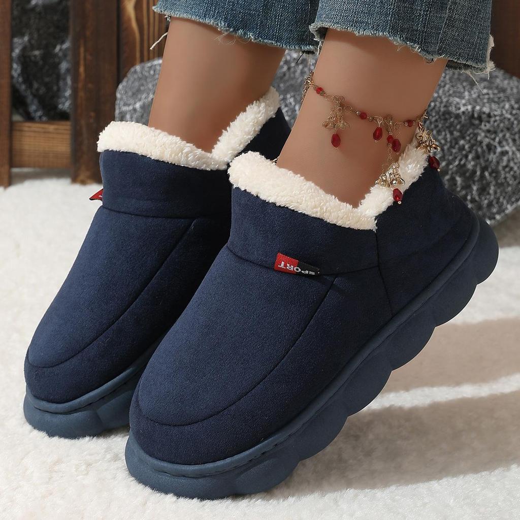Unisex Zimowe Buty Pluszowe Ciepłe Płaskie Męskie Damskie Kapcie Domowe Puszyste Męskie Bawełniane Przytulne Buty Moda Casual Futro Pluszowe