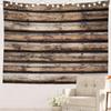 Vintage Planks Tapestry Wall Hanging Striped Wood Wall Tapestry Backdrap for Living Room Bedroom Dorm Home Decor Brown and Grey