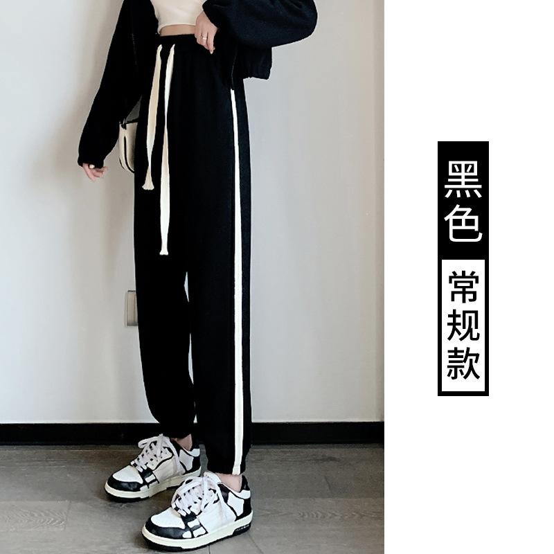 Sweatpants women's pants new small leggings gray casual autumn and winter versatile velvet nine-point sweatpants