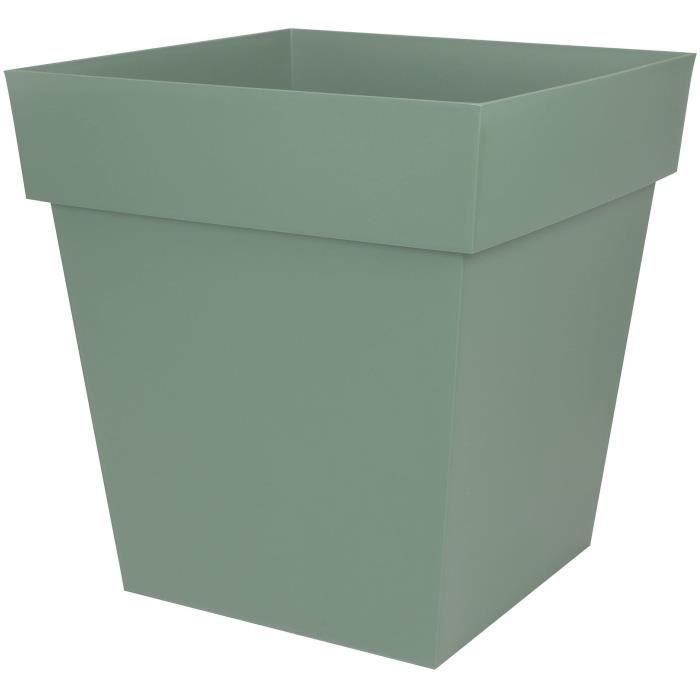 Square Pot - EDA - TOSCANE - 50 Cm - 87 L - 49.5 X 49.5 X 52.5 Cm - Laurel Green
