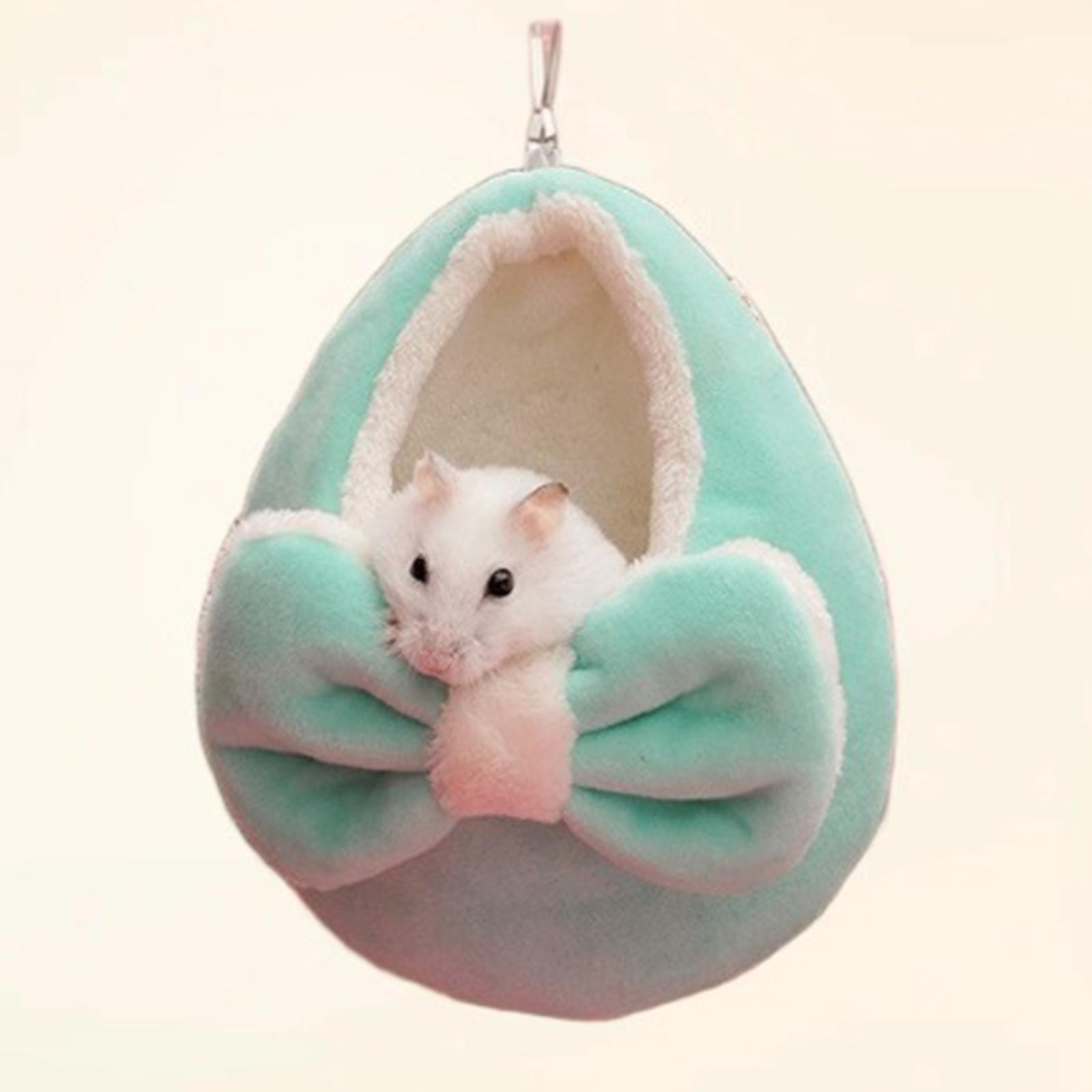 Hamster Bed Small Pet Hanging Bed Hideout Guinea Pig Cave Bed for Hedgehog Small Animal зелёный
