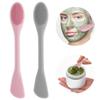 1 Stück Doppelkopf Silikon Gesichtsreinigungs-Peelingbürste Gesichtsmasken Pinsel Applikator für Frauen Gesichts-Make-up Pinsel Hautpflege