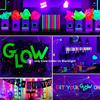6 ks Neonově zářící páska, 6 barev - Vodotěsná, UV reaktivní fluorescenční samolepka, Reflexní bezpečnostní výstražná páska