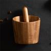 Acacia Wood Coffee Grounds Knock Box Easy Carry Wood Removable Knock Bar Coffee Grounds Box Coffee Bar Accessories Cafe Home Use