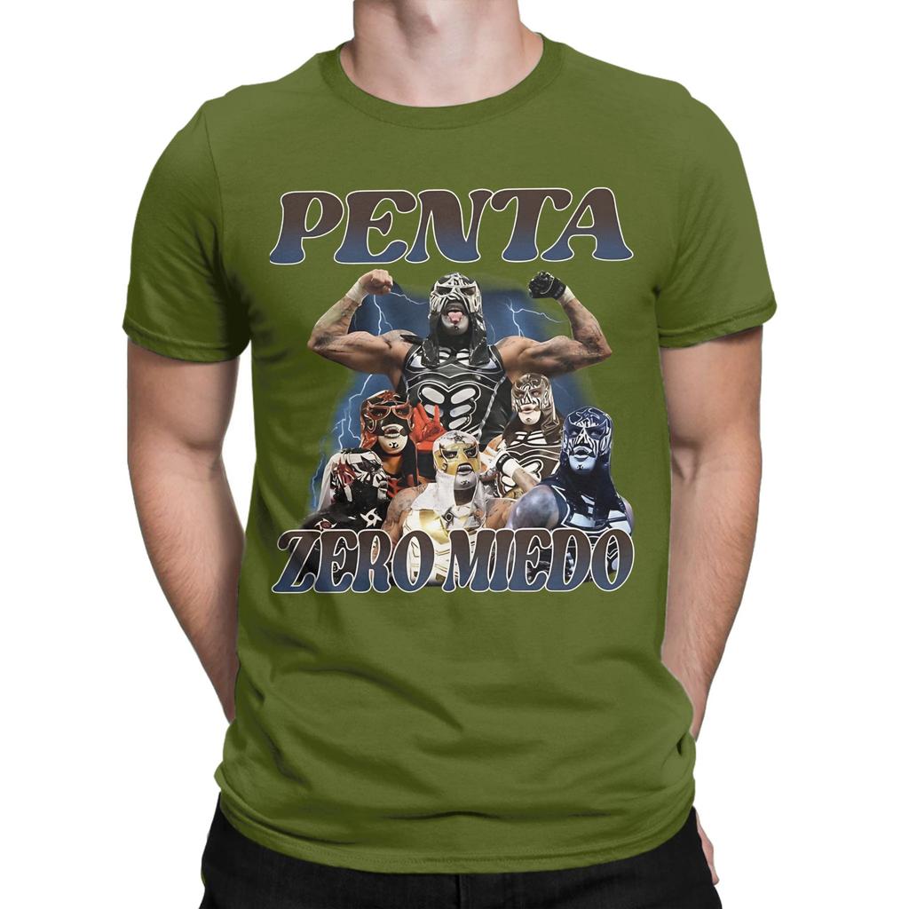 Penta Zero Miedo Retro 90s Novelty 100 Cotton Tshirt Luchador Tees Tops For Unisex