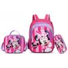 Minnie und Disney Prinzessin Kinder Schultasche Rucksack Umhängetasche Handtasche Dreiteiliges Set 3D Nylon Cartoon Rucksack Schüler