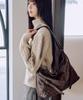 Zeroplanet Leather Buckle Shoulder Bag [Brown]