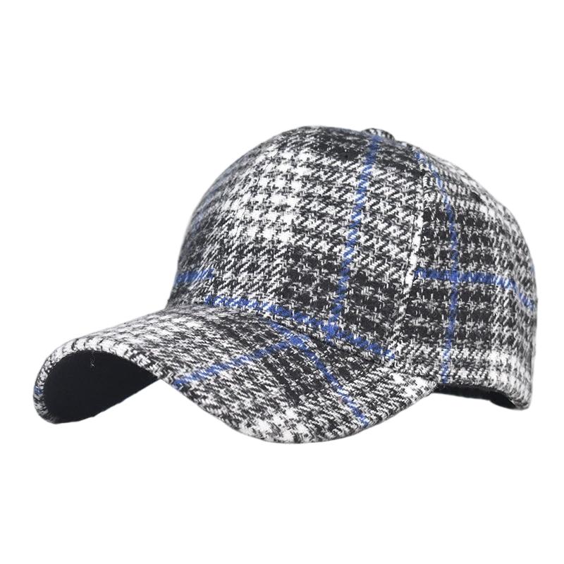 Herbst Winter Hut Herren Frühling Sommer Outdoor Sonnenschutz Visier Klassische Karierte Baseballkappe Hartschalen-Kappe Damenmütze Warme Schirmmütze
