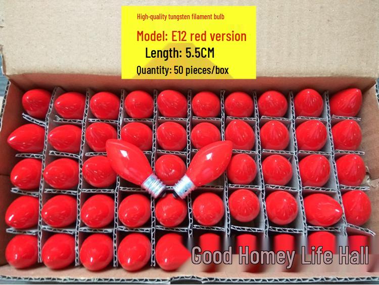 Buddha LED Bulbs: E12/E14 Small Red Grandparent Lamp, E27 Everlasting Lotus Niche Altar
