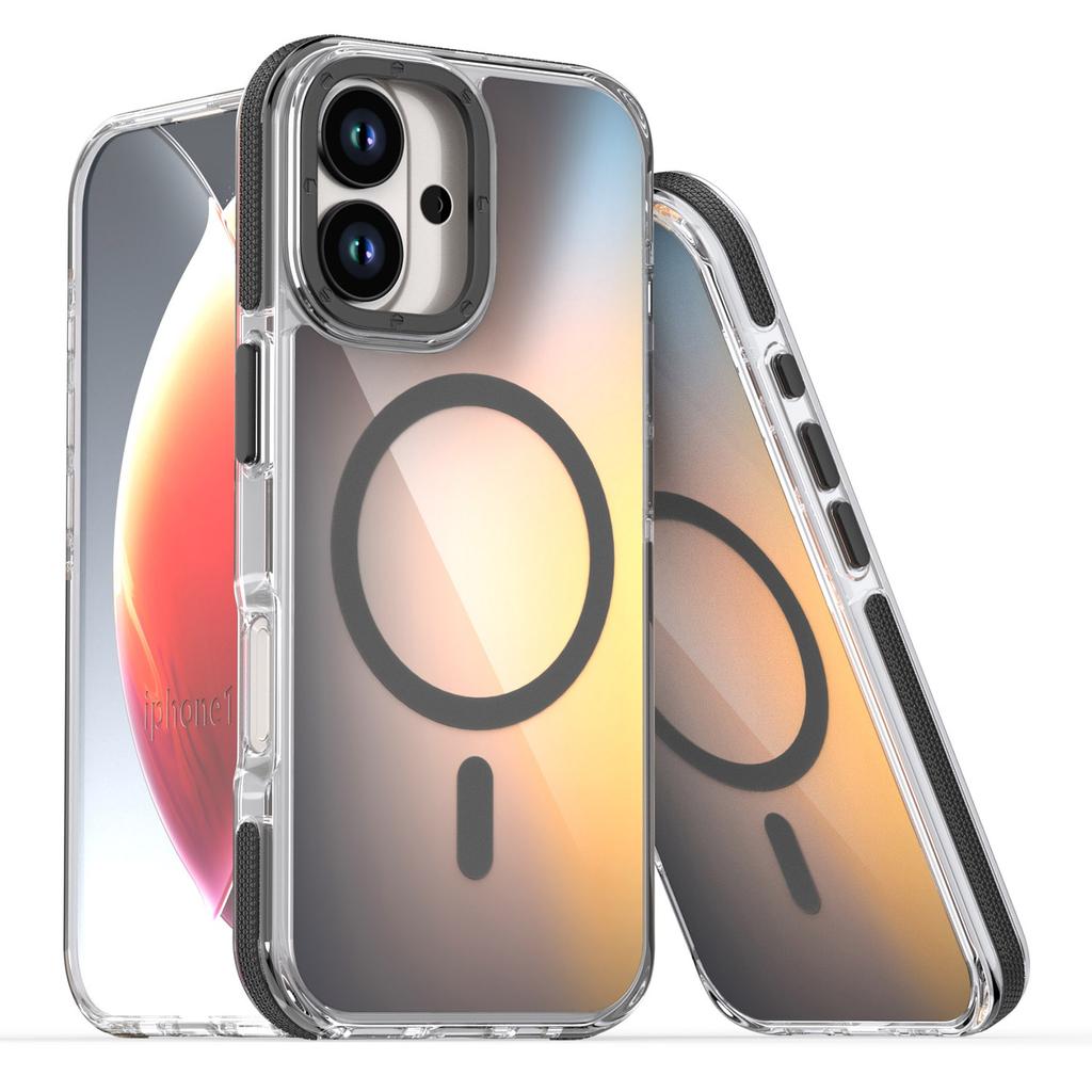 For iPhone 17 Case Compatible with MagSafe Color Changing TPU Acrylic Phone Back Cover