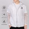 Puma Windproof Zip-Up Hooded Jacket With Sun Protection Unisex Outerwear White 599904-02