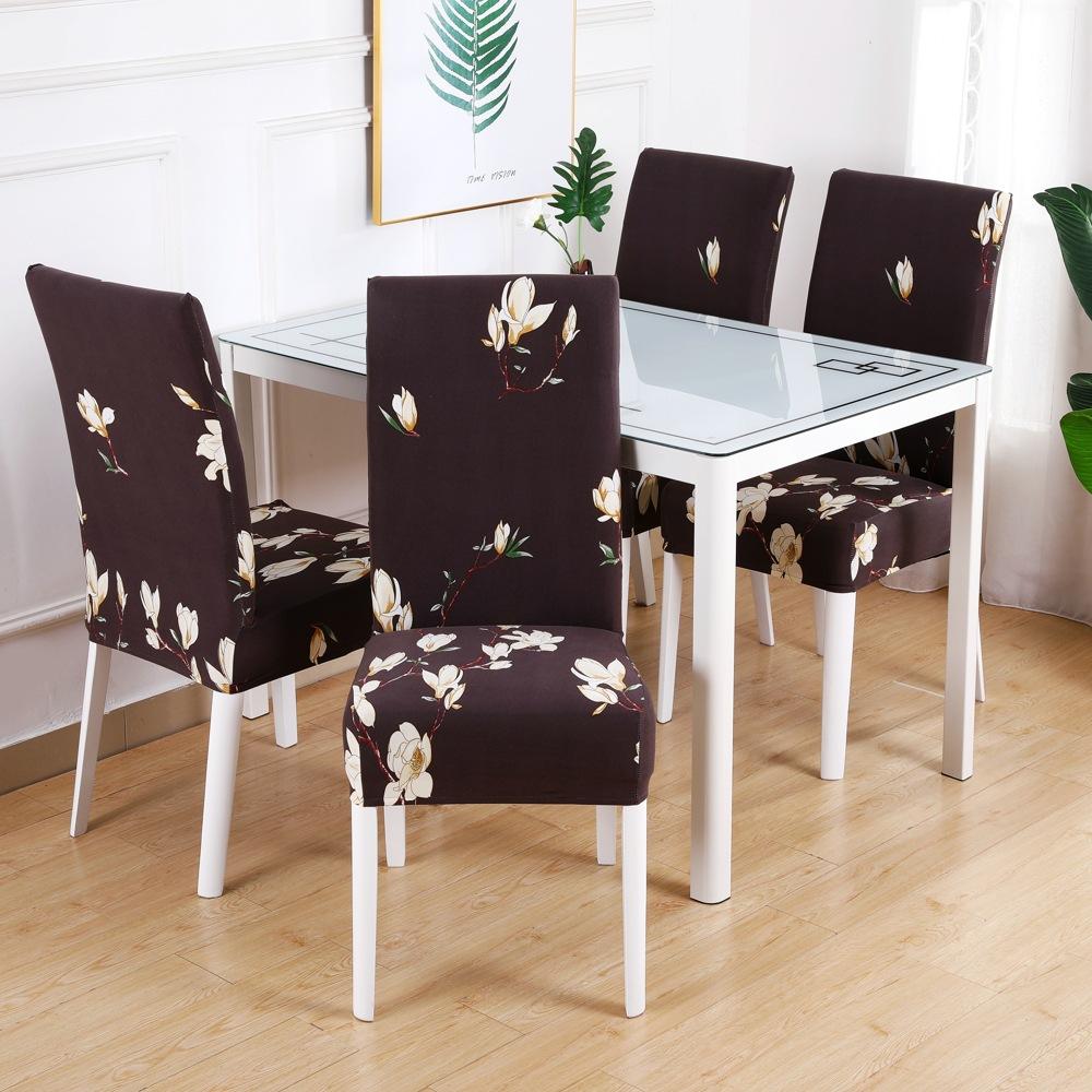 1/2/4/6 Pieces Printed Chair Cover Washable Big Elastic Kitchen Chair Covers Stretch Seat Slipcovers For Dining Room Wedding