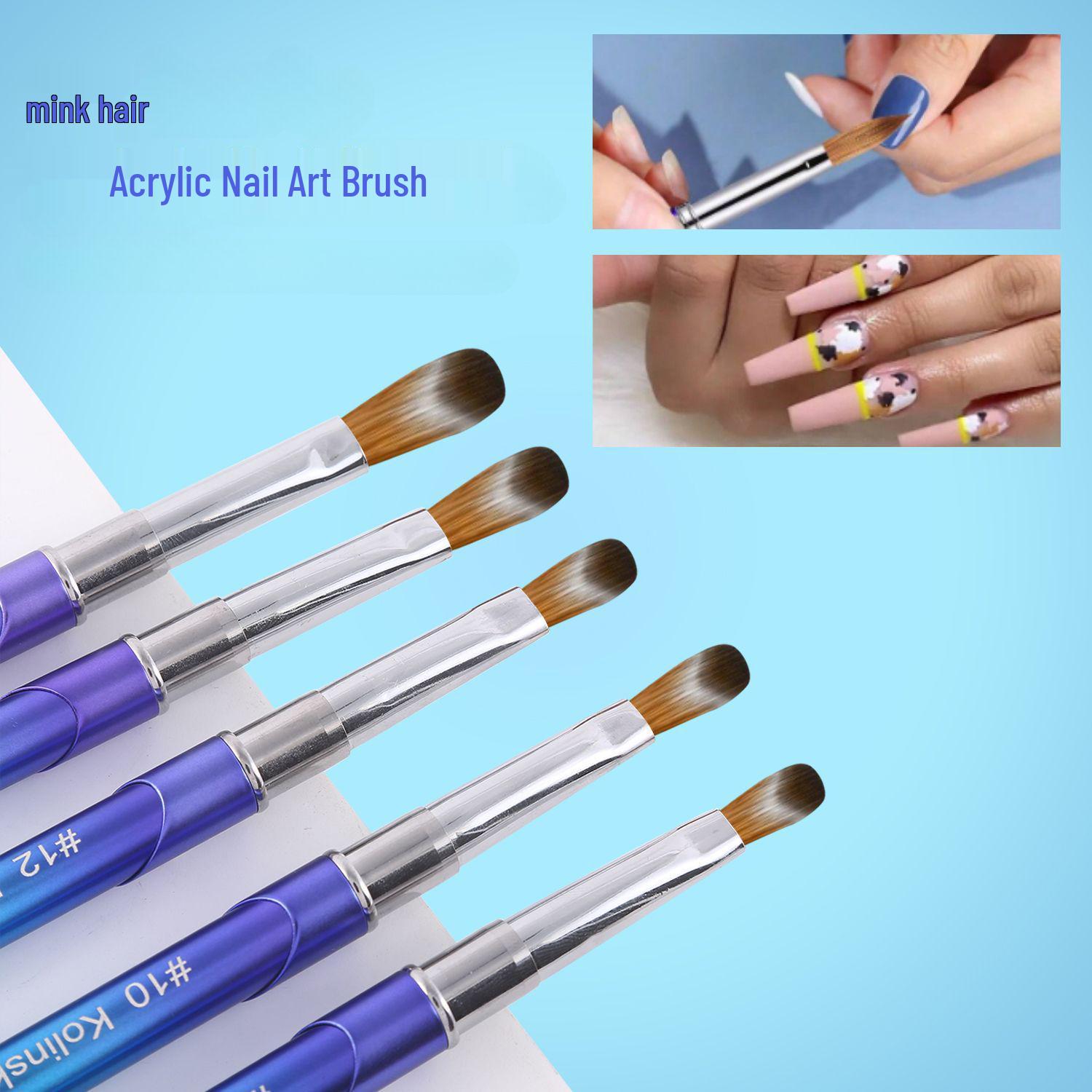 

Kolinsky Crystal Nail Art Pen - 100% Mink Bristle for Extensions & Carving