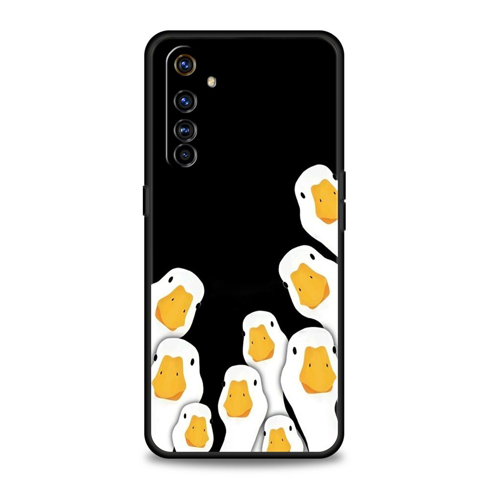 

Cartoon Cute Goose Game Phone Case for Realme 8 9 Pro Plus 8i 9i 6 7 GT2 C21 C25 C3 C11 11 Pro 5G Plus Shockproof Silicone Shell Realme 11