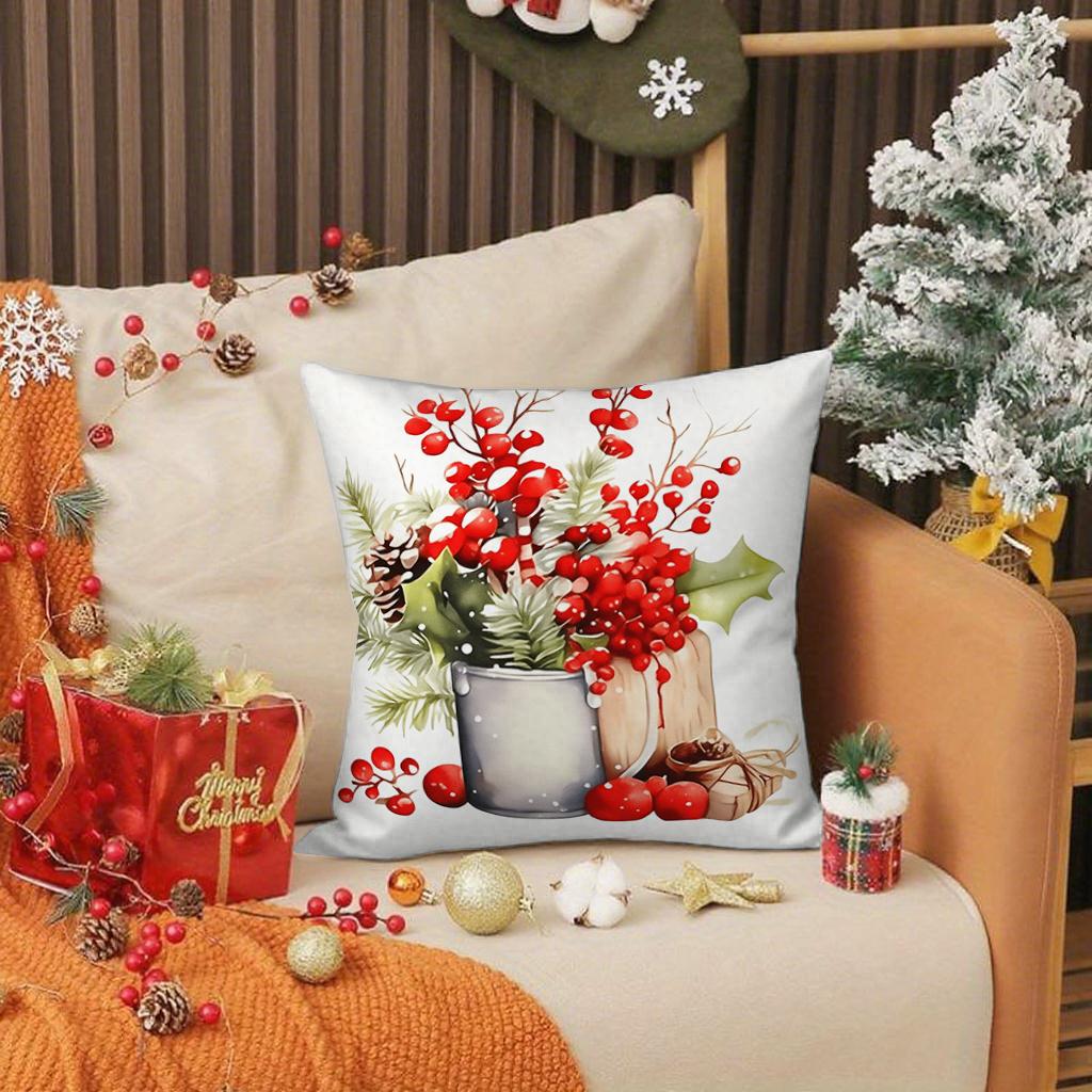 A Festive Barn Pillow CoverSuitable for Sofa Car Bedroom Decorative Cushion Cover Pillow Cover