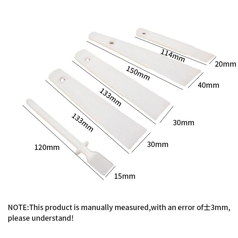 5pcs/set Leather Scraper Gumming Board DIY Handmade Leather Tools PP Practical Gluing Leathercraft Accessories 15/20/30/40mm
