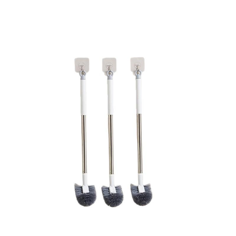 Wall-Mounted Long-Handle Toilet Cleaning Brush for Stain Removal