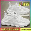 2024 men's shoes spring new breathable mesh sneakers lightweight dad shoes platform casual trendy shoes little white shoes