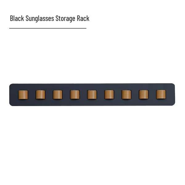 Wall-Mounted Wooden Sunglasses Storage and Display Rack