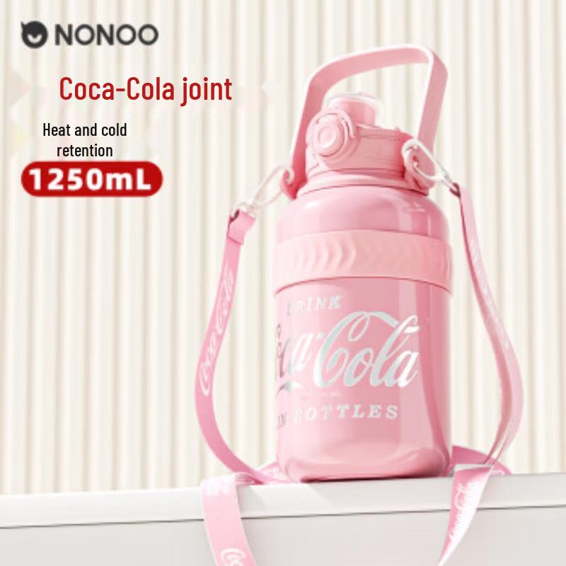 NONOO Coca-Cola 1.2L Insulated Big Belly Straw Mug