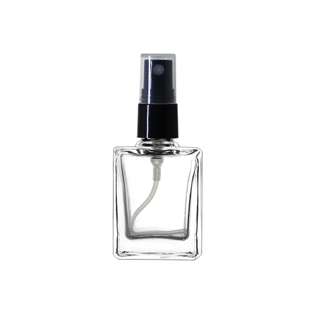 Nsb herbals Nachfüllbare Parfüm Klare Quadratische Glasflaschen Mit Sprühpumpe Für Parfüm Ätherische Öle Aromatisches Wasser Mischung 10 ml