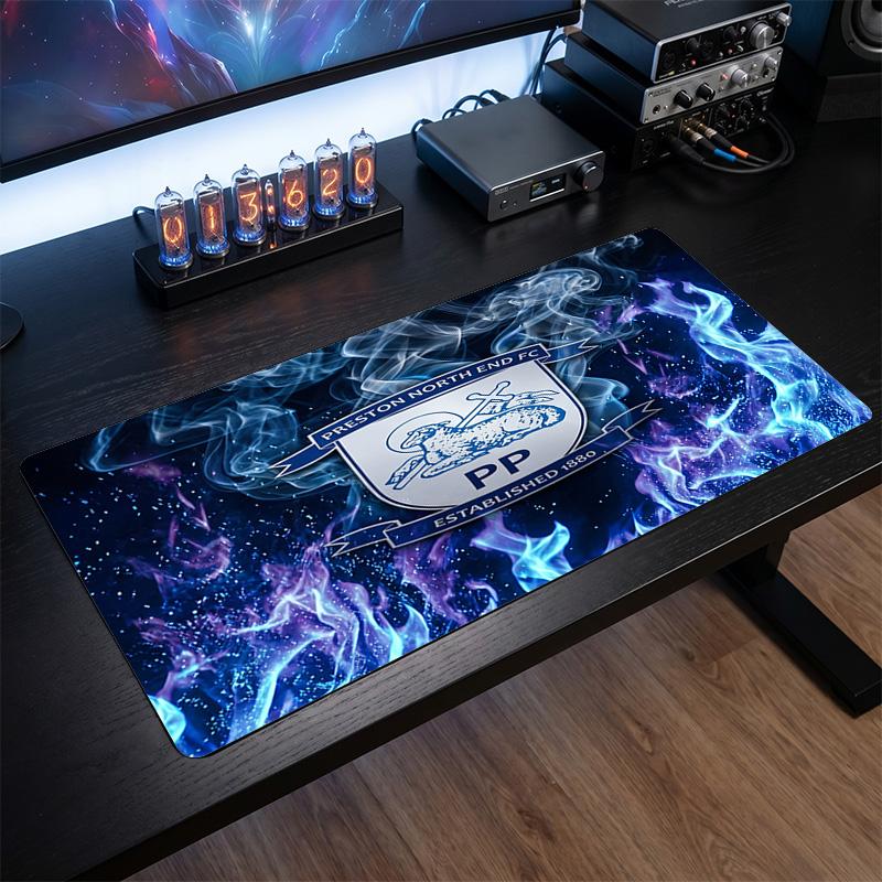 Preston North End Football Print Large Mouse Pad, Anti-Slip Extended Gaming Desk Mat for Office Home