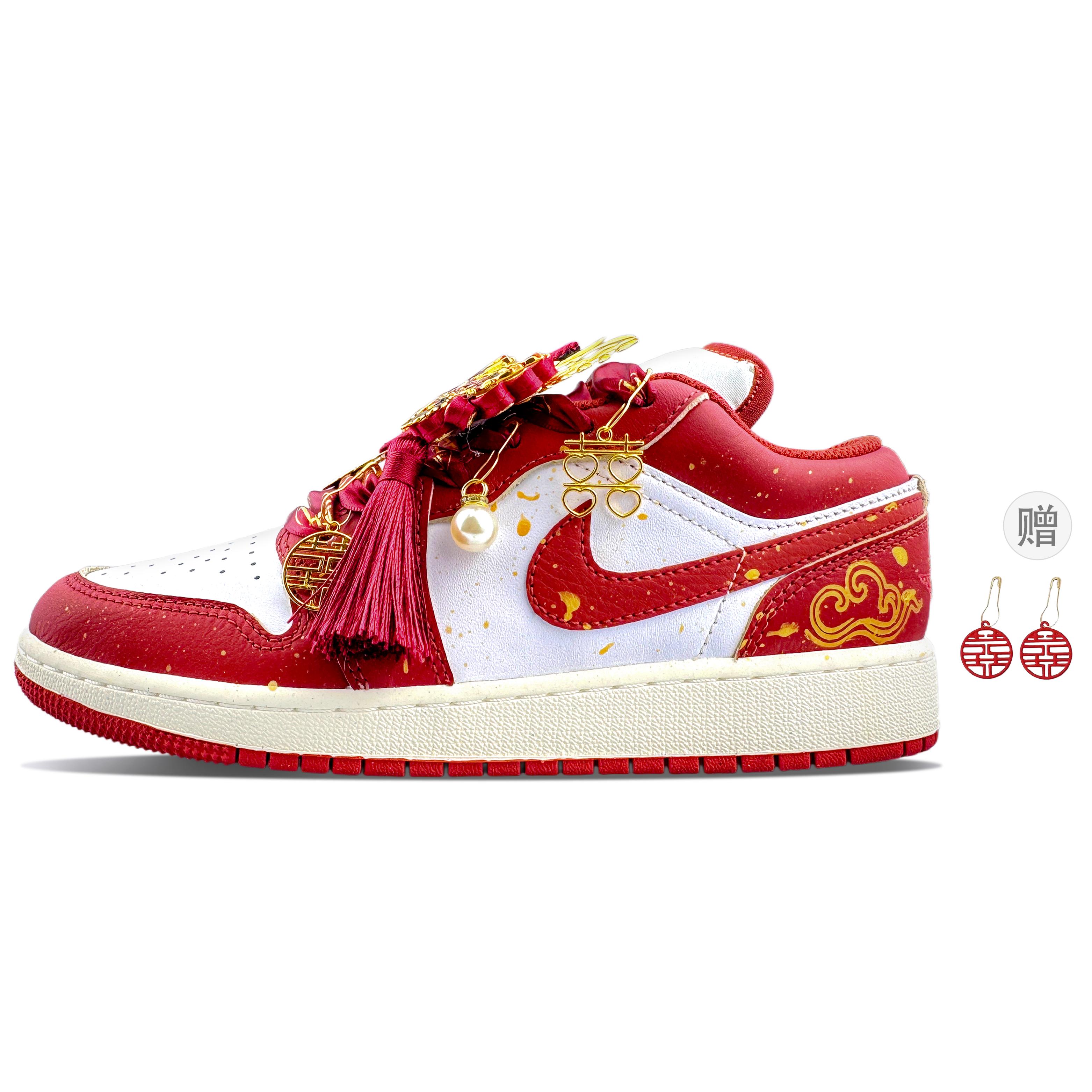 

Jordan Air Jordan 1 Abrasion Resistant Low top Vintage Basketball Shoes Unisex Carmine FJ3465-160(TeamX-) 36