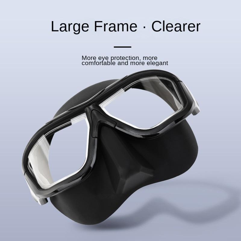 WAVE Anti-Fog Diving Mask Low Volume Freediving Mask Scuba Snorkeling Gear for Adults