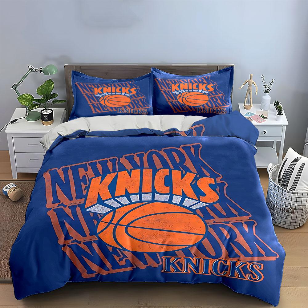 Set Biancheria da Letto New York Knicks Set Copripiumino Copripiumino Federe (1 * Copripiumino 2 * Federe, senza piumino)