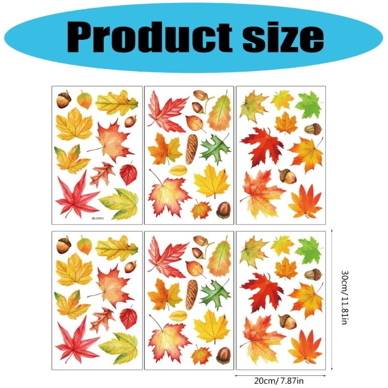 652F Repositionable Plastic Window Clings 6 Sheets Seasonal Decoration