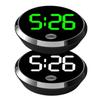Fashionable car mounted LED electronic meter with circular alloy touch glow in the dark creative digital clock