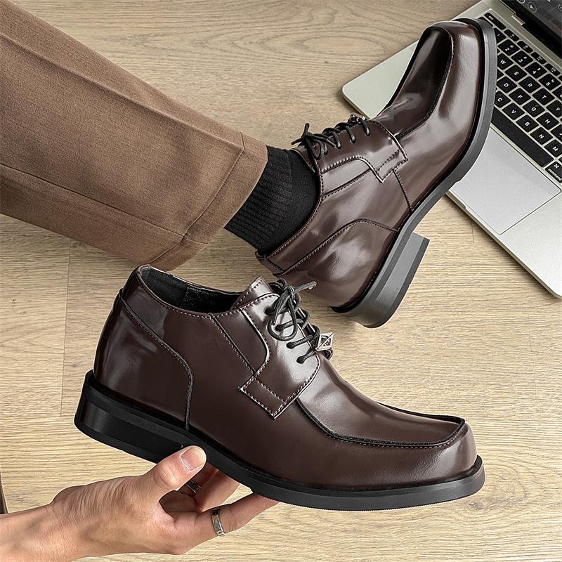 Spring New British Fashion Trend Soft Surface Business Platform Fashion Casual Youth Trend Leather Shoes G020-J