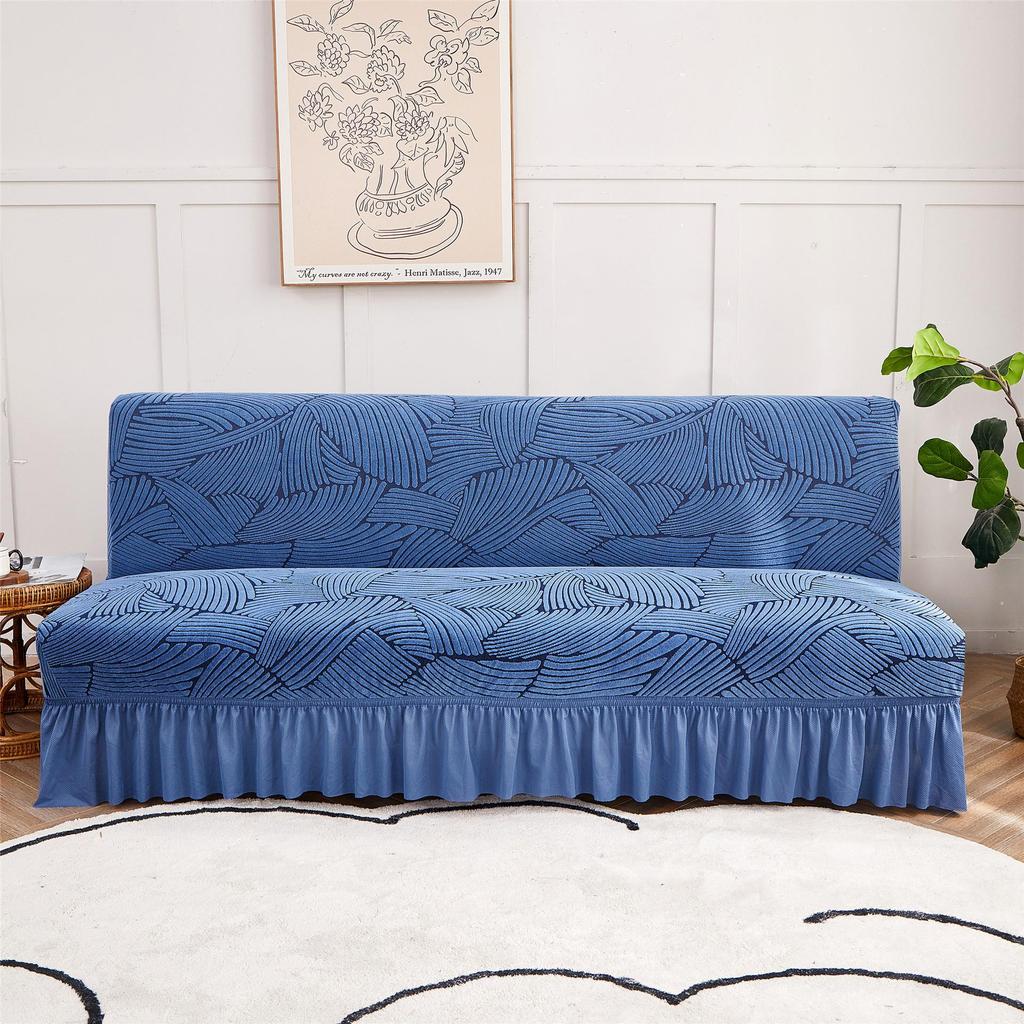 Amazon English Version Armless Sofa Bed Skirt Cationic Winter Thickened Sofa Cover