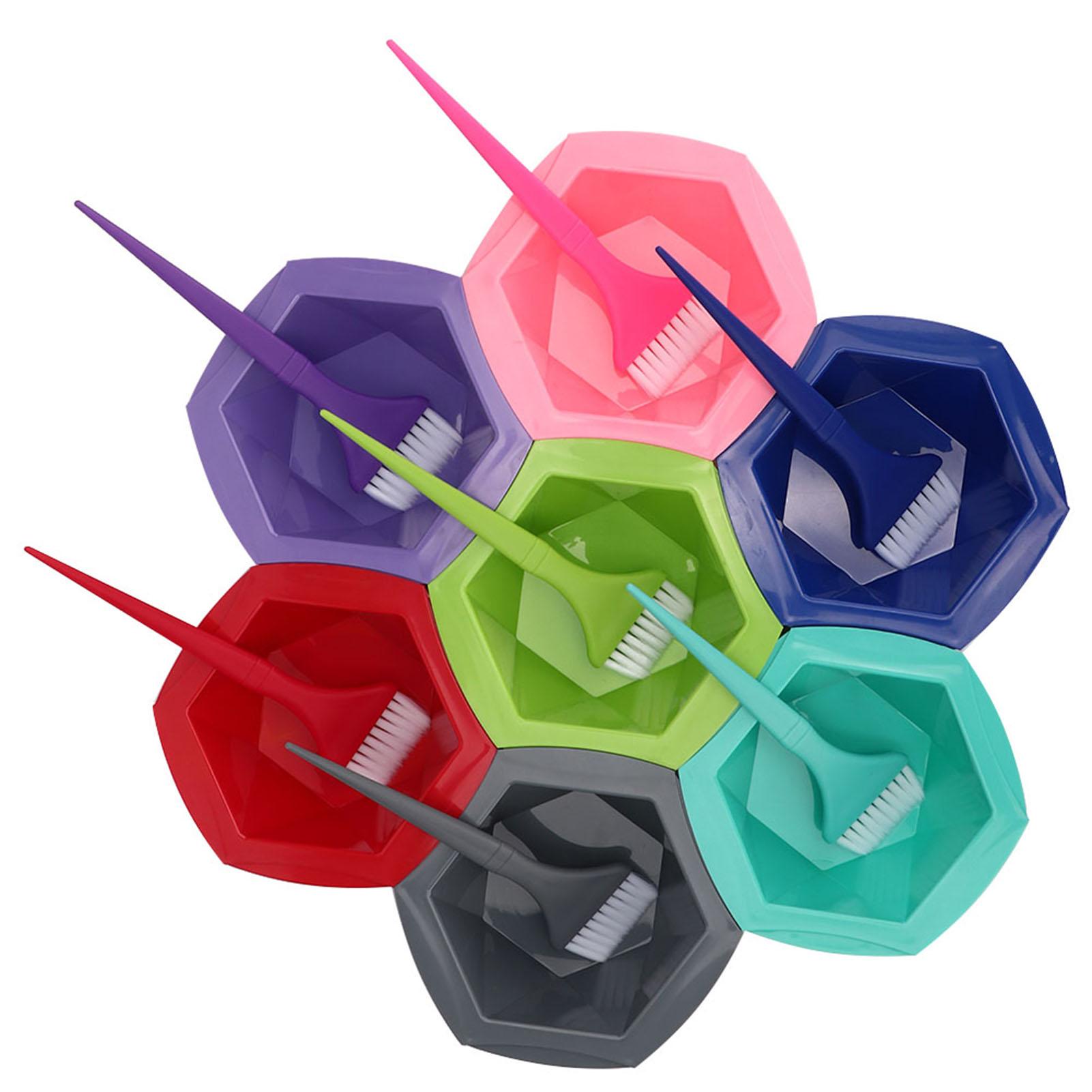 

7 Set Hair Dyeing Bowl Brush Kit Colorful Hairdressing Hair Dye Supplies ToolsHair Dyeing Kit