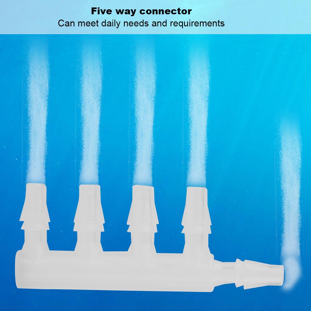 10ks plastové průhledné akváriové vzduchové čerpadlo Pěticestný hadicový konektor Příslušenství k akváriím